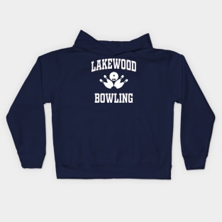 Lakewood New Jersey Bowling (White) Kids Hoodie